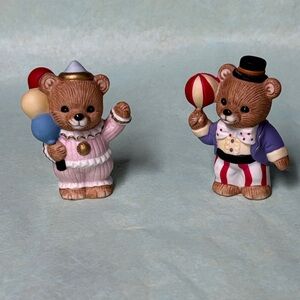 Homco Circus Bear Figurines - Brown, Red, Blue, Purple